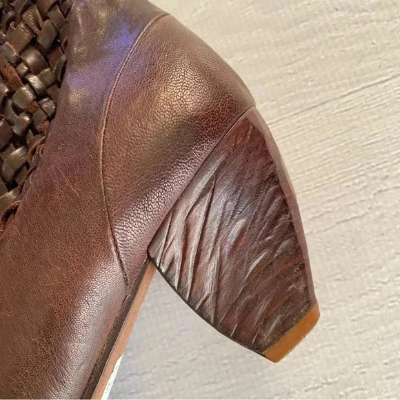 E'CLAT Booties Brown Made in Italy Leather Sz 39.5 - Picture 5 of 10